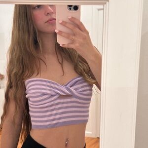 Shein twist front knit top